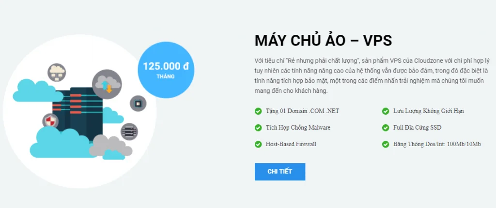 Ưu đãi máy chủ ảo VPS cho sinh viên tại Cloudzone năm 2018