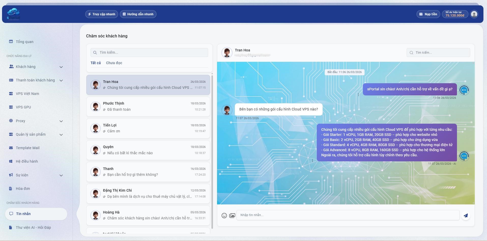 Chính thức cập nhật tính năng AI Chatbot trên sPortal (03/2026)