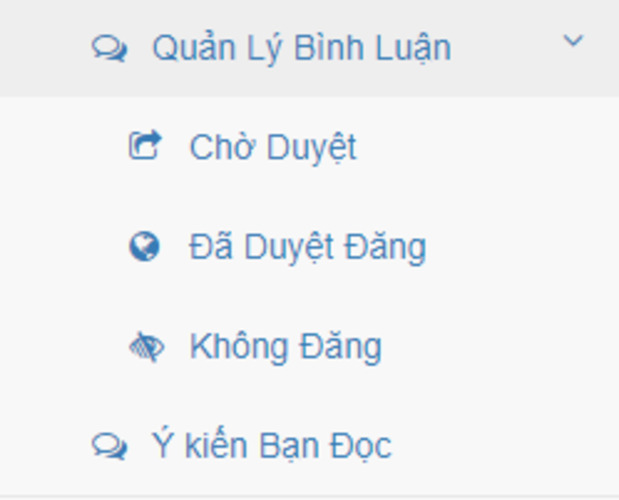 Quản lý phản hồi bạn đọc trên VinaCMS