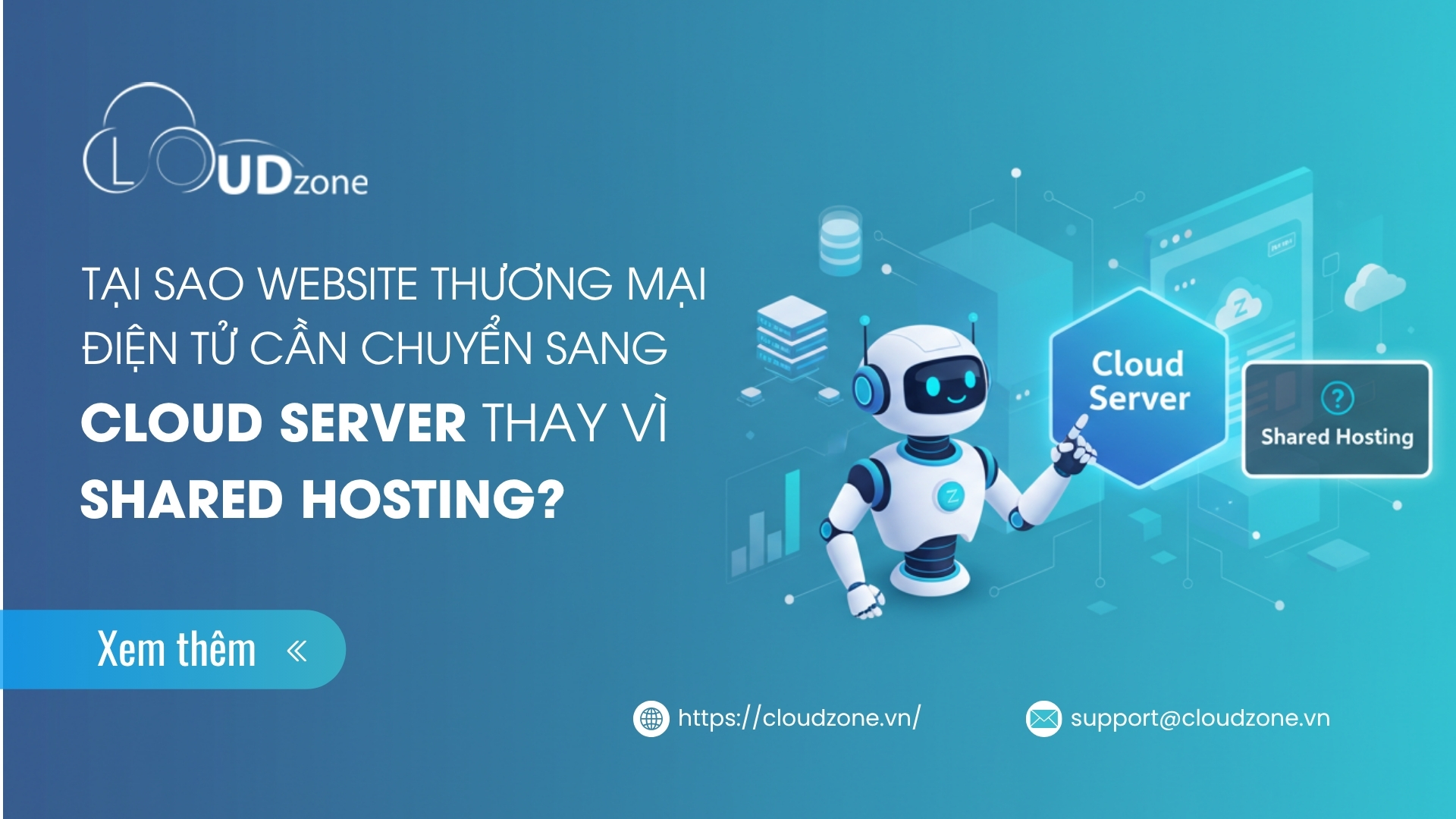 Vì sao website thương mại điện tử nên chuyển từ Shared Hosting sang Cloud Server?