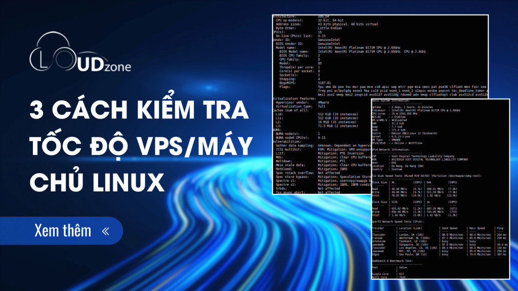 3 Cách kiểm tra tốc độ VPS/máy chủ Linux chi tiết nhất