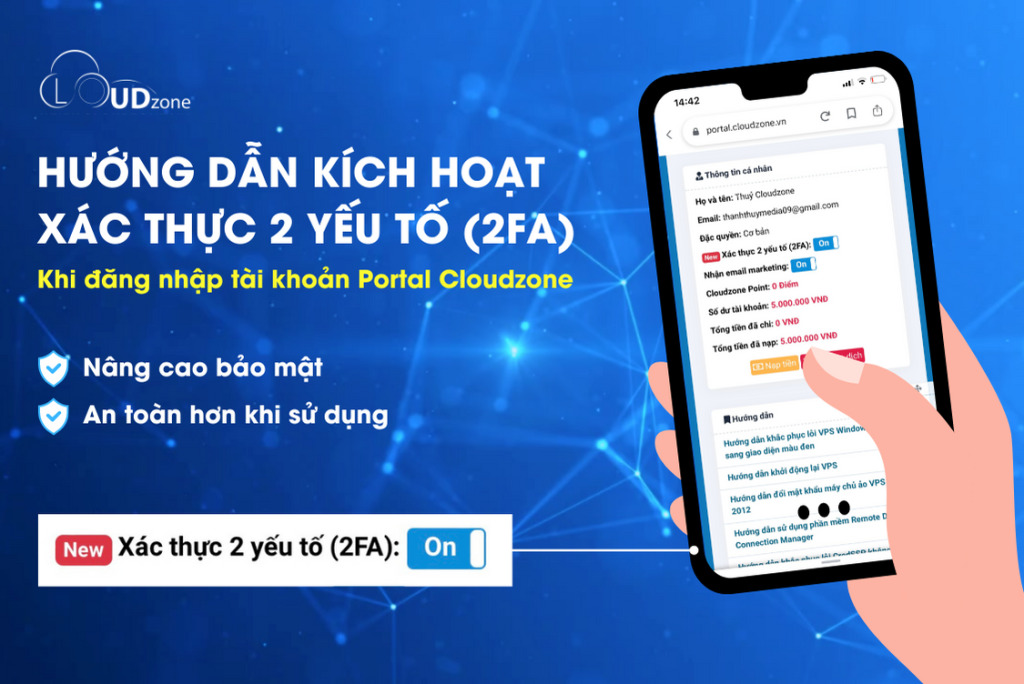 Tài khoản khách hàng được bảo mật 2 lớp