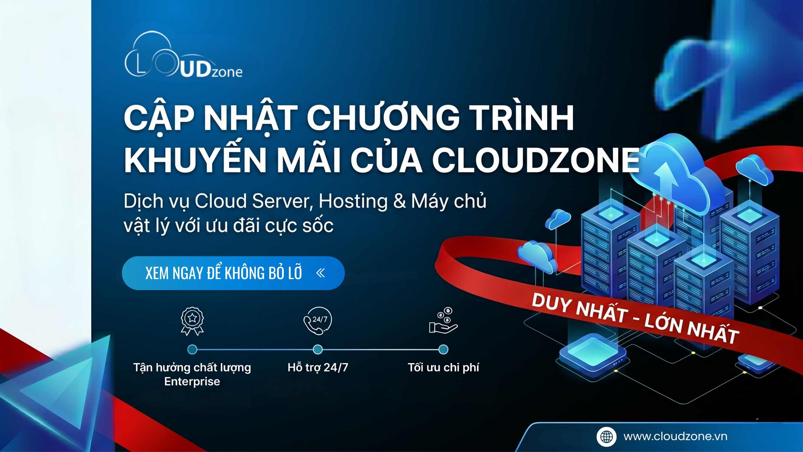 Cập nhật thông tin về các chương trình khuyến mãi ưu đãi của Cloudzone