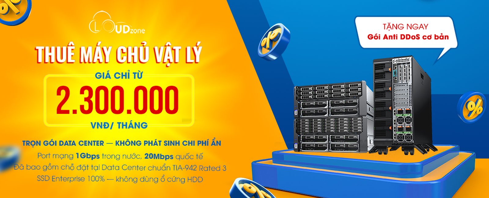 Thuê máy chủ vật lý — chỉ từ 2.300.000đ/tháng, trọn gói Data Center